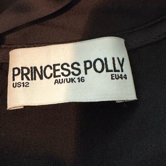 Princess Polly Cottee Satin Mini Dress Black New! - Picture 12 of 15